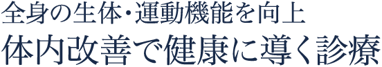 体内改善で健康に導く診療