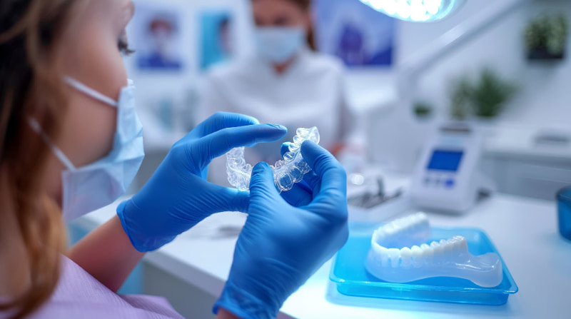 インビザラインのマウスピースを作成しているイメージ
